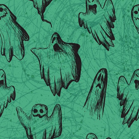 Vector Halloween seamlessのイラスト素材