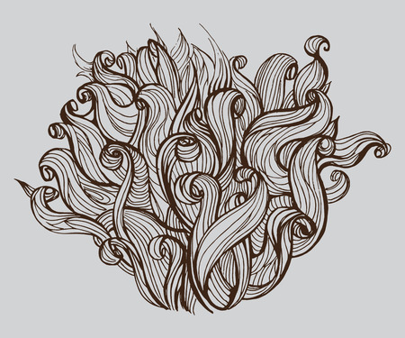 Hair outlined background isolated on light backgroundのイラスト素材