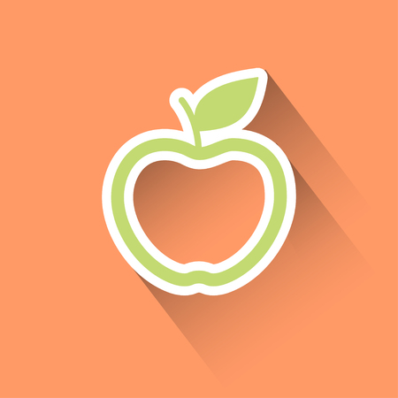 Apple flat iconのイラスト素材