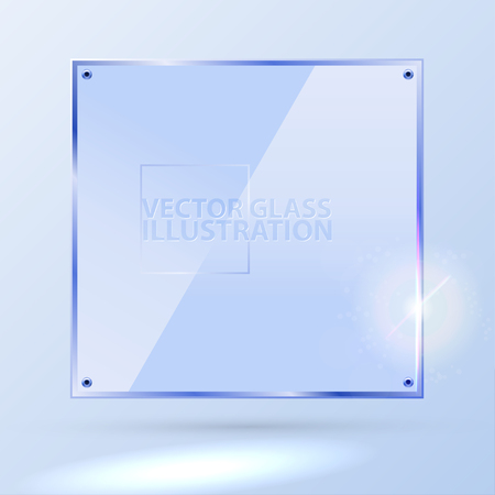 Vector light blue square glass - light background and bannerのイラスト素材