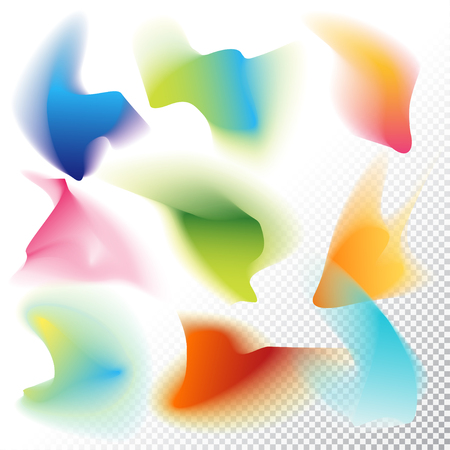 Happy Holi Elements - colored minimalistic splashes setのイラスト素材