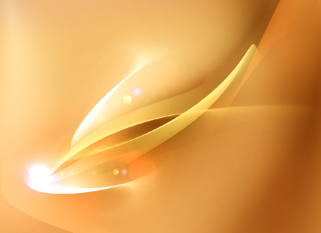 Minimalistic gold soft background with waves and soft lightの写真素材