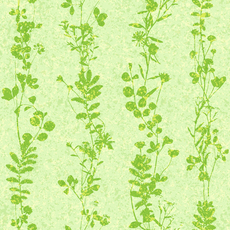 Flower and leaves silhouette seamless pattern. summer flower endless patternのイラスト素材