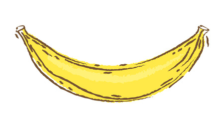 Picture of yellow banana.のイラスト素材