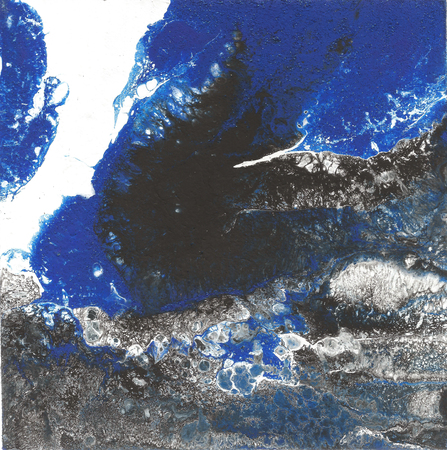 Liquid Acrylic paint, liquid artwork, abstract colorful background with colored painted cells, stains. Retro colorsの写真素材