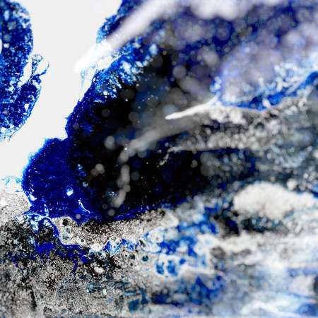 Liquid Acrylic paint, liquid artwork, abstract colorful background with colored painted cells, stainsの写真素材