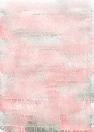 pink and grey watercolor vertical background. Hand draw watercolor backdrop with flowing paint and water. Effect of transparent paper and liquid technique of drawingの写真素材