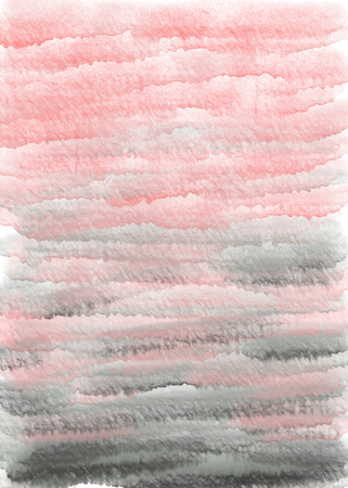 pink and grey watercolor vertical background. Hand draw watercolor backdrop with flowing paint and water. Effect of transparent paper and liquid technique of drawingの写真素材