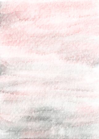 pink and grey watercolor vertical background. Hand draw watercolor backdrop with flowing paint and water. Effect of transparent paper and liquid technique of drawingの写真素材