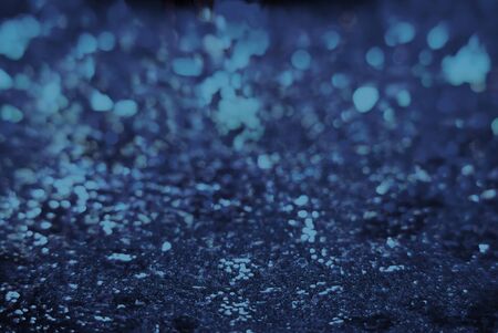 Classic blue glitter shiny background. Color of the 2020 year, blue pallette with deep classic blue swatch for print, web design. textile cloth coloring in trend classic blue color of the year 2020.の写真素材