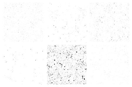 Set of Vector seamless grunge dirty texture with splatter dust, rough splashes, scratches. Vector rusty texture collectionのイラスト素材