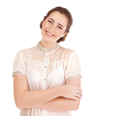 Young cute smiling girlの写真素材