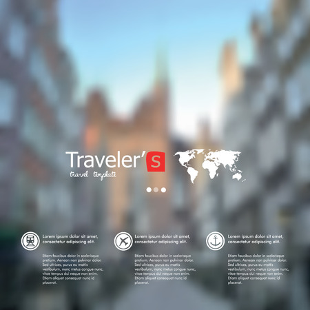 City blur unfocused background, web and mobile interface templateのイラスト素材