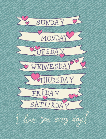 Valentines day greeting card in vintage hipster styleのイラスト素材