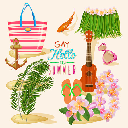 Summer setのイラスト素材