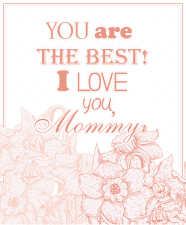 Mother day greeting cardのイラスト素材