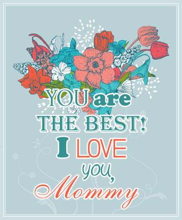 Mother day greeting cardのイラスト素材