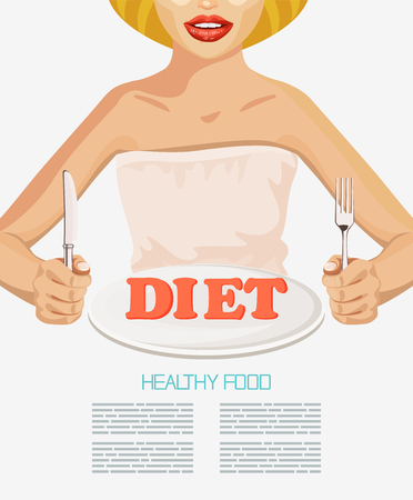 Diet concept design backgroundのイラスト素材