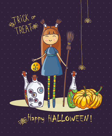 Happy Halloween vector invitation cardのイラスト素材