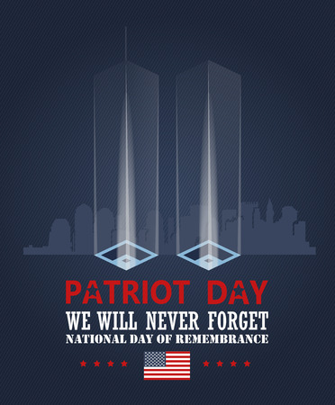 Patriot day vector poster. September 11. 9 / 11のイラスト素材