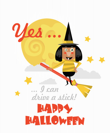 Happy Halloween greeting card illustration.のイラスト素材