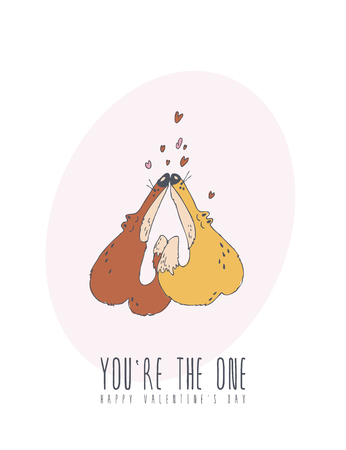 Happy Valentine's Day banner.のイラスト素材