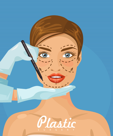 Plastic surgery. Vector illustration.のイラスト素材