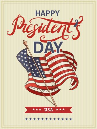 Vector illustration to President's Day in the United States of Americaのイラスト素材