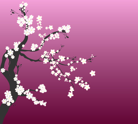 Romantic cherry treeのイラスト素材