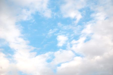 Beautiful blue sky with cloudsの写真素材