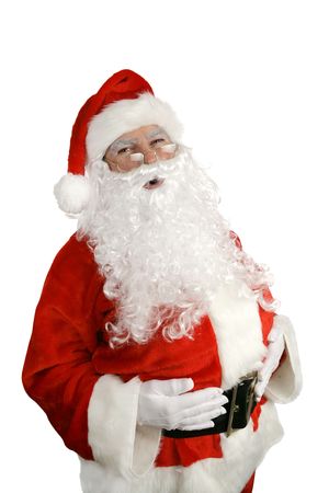 Traditional Santa Claus giving a big の写真素材