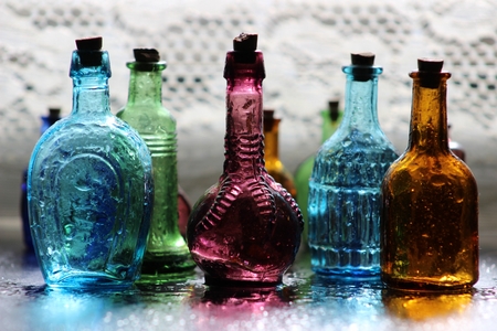 Vintage Glass Bottlesの写真素材