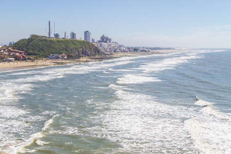 Cal and Grande beachs in a sunny and windy dayの写真素材