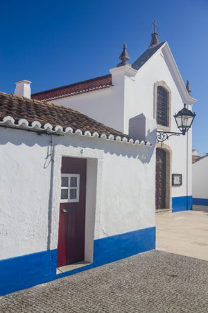 Church in Porto Covo village, Alentejo, Portugalの写真素材