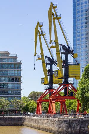 Port Crane in Puerto Madero in Buenos Aires, Argentinaの写真素材