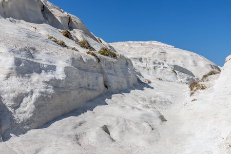 White Cliffs in SarakÃ­niko beach, Milos, Greeceの写真素材