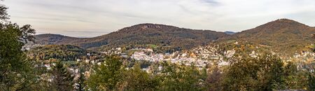 Panorama of Black forest and Baden Baden village, Baden Baden, Germany