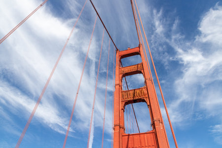 Details of Golden Gate bridge, San Francisco, California, USA