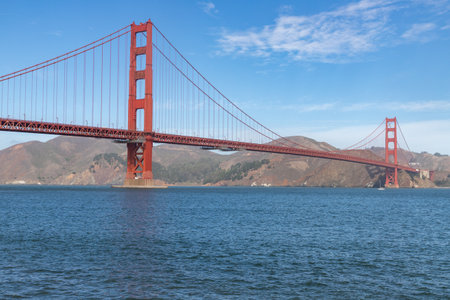 Golden Gate from Presidio beach, San Francisco, California, USA