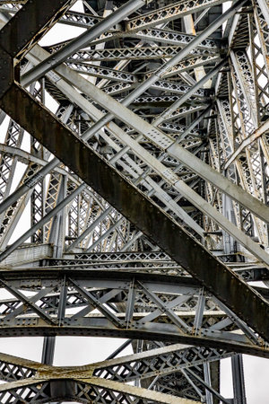 Details of Luis I bridge over Douro river, Porto, Portugal