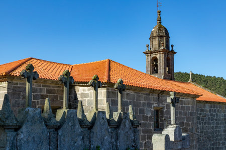Details of a Medieval church, Valga, Pontevedra, Spainの写真素材