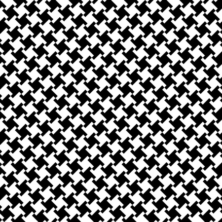 Vector seamless houndstooth pattern in black and white.のイラスト素材
