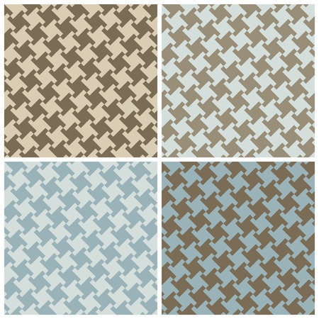 An untraditional seamless houndstooth pattern in four colorways.のイラスト素材