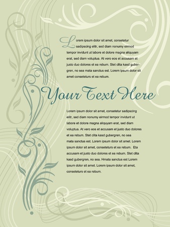 Flourish background with suggested text placement.のイラスト素材