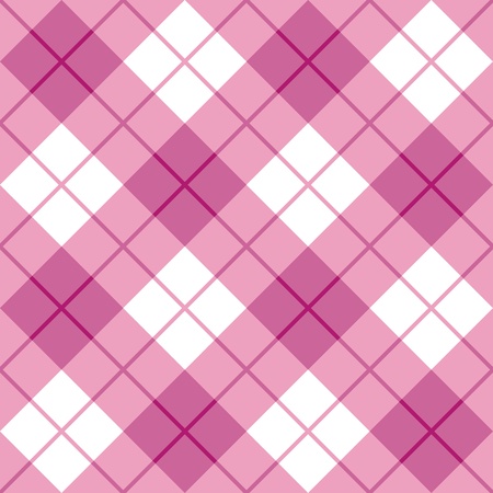 Seamless diagonal plaid pattern in pink 