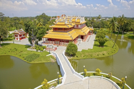 Wehart Chamrunt or Heavenly Light at the Bang Pa-In Palace which is also know as the Summer Palace, Thailandのeditorial素材