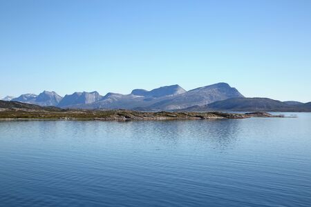 Beautiful scenic landscape of fjords, islands & inside passages; the Andfjorden & Vestfjorden,...