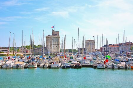 Port de Plaisance, the old harbour & the marina in the center of the city of La Rochelle, Charente-Maritime, France.の写真素材