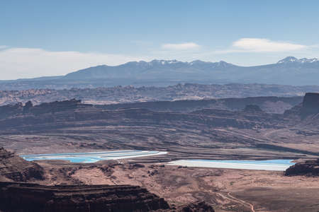 Potash Ponds in Utahのeditorial素材