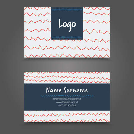 Visit Card. Handdraw Business Card Design.のイラスト素材